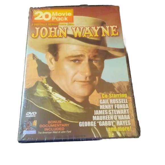John Wayne 20 Movie Pack 3 DVD Set, SEALED - Picture 1 of 6